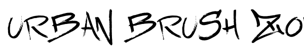 Urban Brush Zone font preview